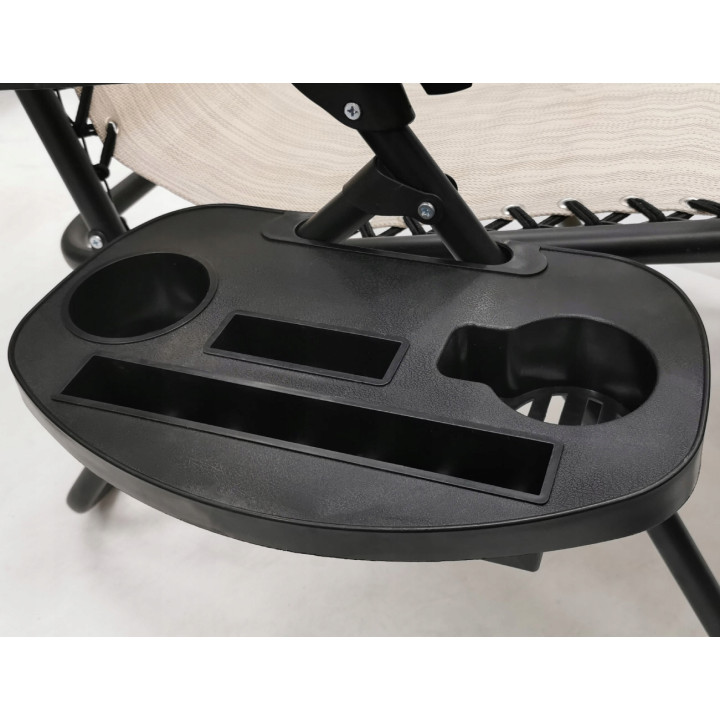 Półka, podstawka, tacka do leżaka czarna