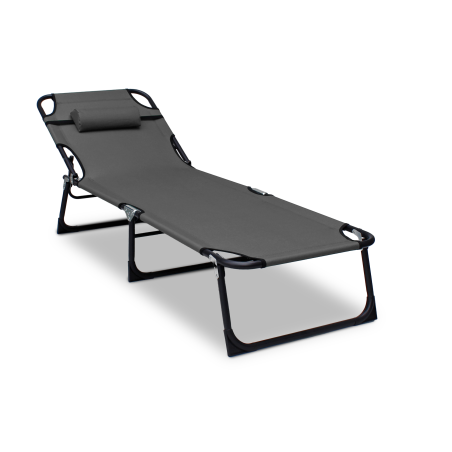 Leżak leżanka NEON szary