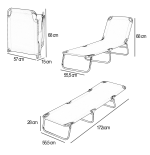 Leżak leżanka NEON szary