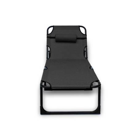 Leżak leżanka NEON czarny