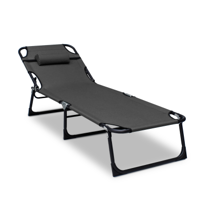 Leżak leżanka NEON czarny