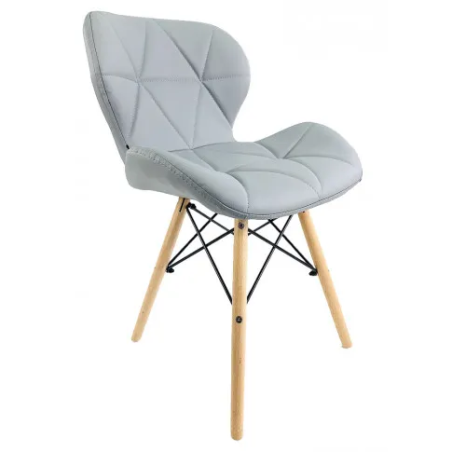 Krzesło skandynawskie nowoczesne do jadalni kuchni RIPIANO JASNO SZARY