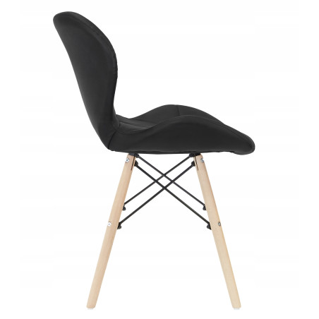 Krzesło Ripiano 48 x 44 x 73 cm czarny 1 szt.