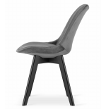 Krzesło skandynawskie nowoczesne do jadalni kuchni MILEO PREMIUM CIEMNO-SZARY VELVET