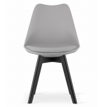 Krzesło skandynawskie nowoczesne do jadalni kuchni MILEO PREMIUM CIEMNO-SZARY EKO