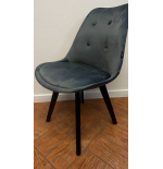 Krzesło skandynawskie nowoczesne do jadalni kuchni MILEO PREMIUM CIEMNO-SZARY VELVET
