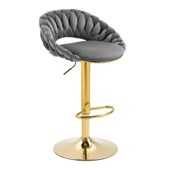 Hoker regulowany, krzesło barowe, FARVISO szary elegancki loft