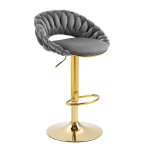 Hoker regulowany, krzesło barowe, FARVISO szary elegancki loft