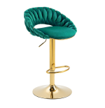Hoker regulowany, krzesło barowe, FARVISO zielony elegancki loft