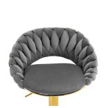 Hoker regulowany, krzesło barowe, FARVISO szary elegancki loft