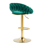 Hoker regulowany, krzesło barowe, FARVISO zielony elegancki loft