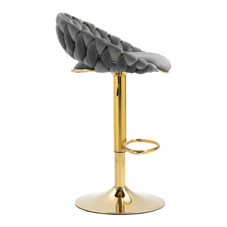 Hoker regulowany, krzesło barowe, FARVISO szary elegancki loft