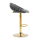 Hoker regulowany, krzesło barowe, FARVISO szary elegancki loft