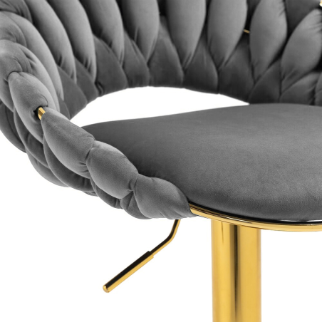 Hoker regulowany, krzesło barowe, FARVISO szary elegancki loft