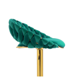 Hoker regulowany, krzesło barowe, FARVISO zielony elegancki loft