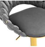 Hoker regulowany, krzesło barowe, FARVISO szary elegancki loft