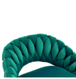 Hoker regulowany, krzesło barowe, FARVISO zielony elegancki loft