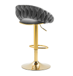 Hoker regulowany, krzesło barowe, FARVISO szary elegancki loft