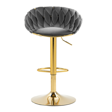 Hoker regulowany, krzesło barowe, FARVISO szary elegancki loft