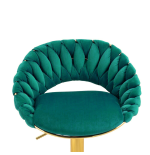 Hoker regulowany, krzesło barowe, FARVISO zielony elegancki loft