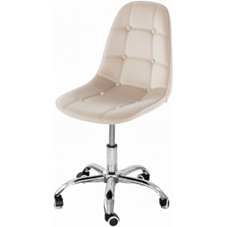 Krzesło biurowe, obrotowe, do biurka,gabinetu regulowane VIENA velvet beżowe