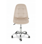 Krzesło biurowe, obrotowe, do biurka,gabinetu regulowane VIENA velvet beżowe