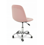 Krzesło biurowe, obrotowe, do biurka,gabinetu regulowane VIENA velvet różowe