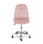 Krzesło biurowe, obrotowe, do biurka,gabinetu regulowane VIENA velvet różowe