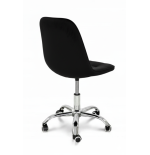 Krzesło biurowe, obrotowe, do biurka,gabinetu regulowane VIENA velvet czarne