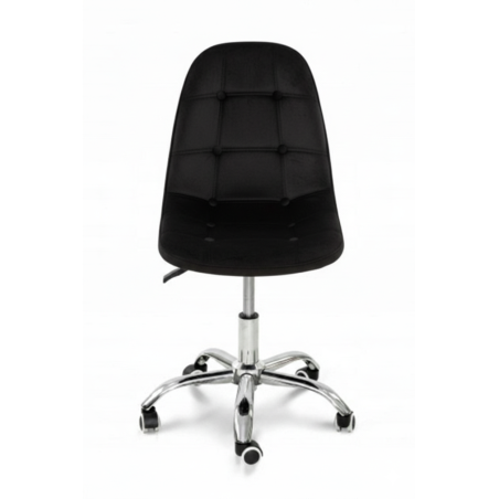 Krzesło biurowe, obrotowe, do biurka,gabinetu regulowane VIENA velvet czarne
