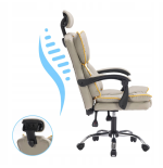 Fotel obrotowy, biurowy, ergonomiczny COMO szary