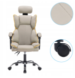 Fotel obrotowy, biurowy, ergonomiczny COMO szary