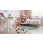 Krzesło biurowe, obrotowe, do biurka,gabinetu regulowane VIENA velvet różowe