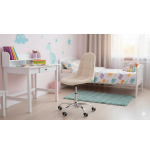 Krzesło biurowe, obrotowe, do biurka,gabinetu regulowane VIENA velvet beżowe