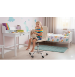 Krzesło biurowe, obrotowe, do biurka,gabinetu regulowane VIENA velvet beżowe