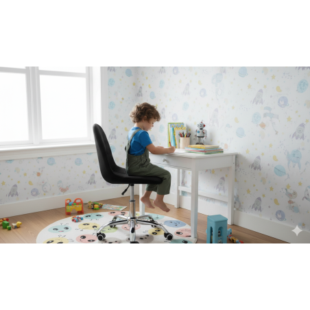 Krzesło biurowe, obrotowe, do biurka,gabinetu regulowane VIENA velvet czarne