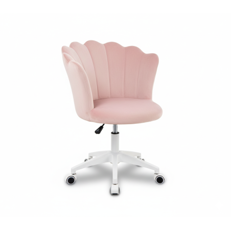 Krzesło/fotel biurowy dla gabinetu, pracowni, kosmetyczne FLOWERS różowy