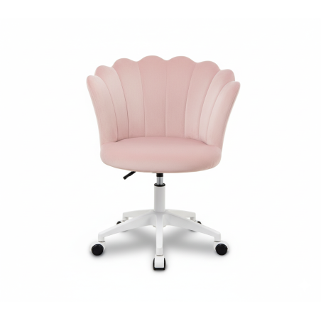 Krzesło/fotel biurowy dla gabinetu, pracowni, kosmetyczne FLOWERS różowy