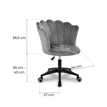 Krzesło/fotel biurowy dla gabinetu, pracowni, kosmetyczne FLOWERS różowy