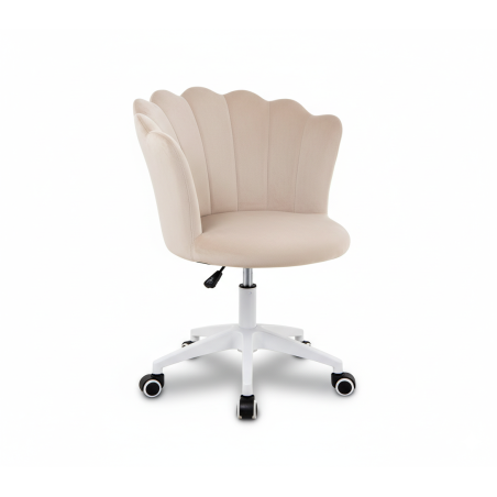Krzesło/fotel biurowy dla gabinetu, pracowni, kosmetyczne FLOWERS BEŻOWY