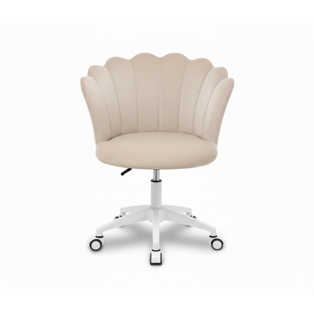 Krzesło/fotel biurowy dla gabinetu, pracowni, kosmetyczne FLOWERS BEŻOWY