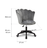 Krzesło/fotel biurowy dla gabinetu, pracowni, kosmetyczne FLOWERS BEŻOWY