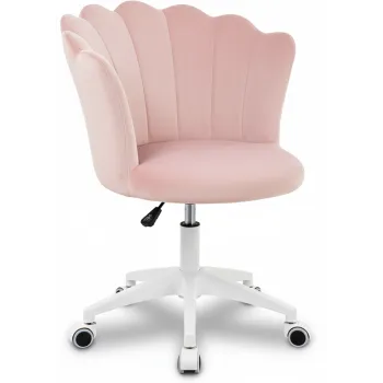 Krzesło/fotel biurowy dla gabinetu, pracowni, kosmetyczne FLOWERS różowy