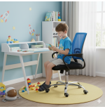 FOTEL KRZESŁO BIUROWE Z55 NIEBIESKI DLA DZIECI