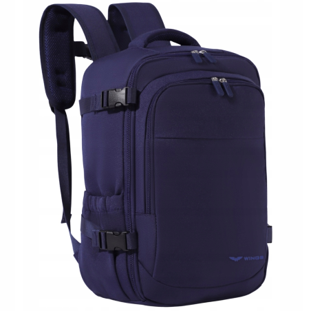 Plecak kabinowy WINGS bagaż podręczny 40x25x20 Ryanair Wizz Air BLUE