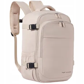 Plecak kabinowy WINGS bagaż podręczny 40x25x20 Ryanair Wizz Air 20L KHAKI
