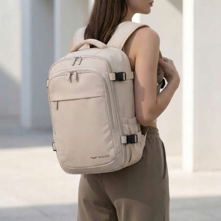 Plecak kabinowy WINGS bagaż podręczny 40x25x20 Ryanair Wizz Air 20L KHAKI
