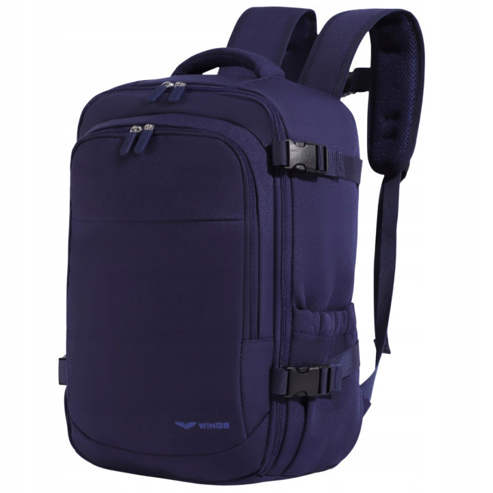 Plecak kabinowy WINGS bagaż podręczny 40x25x20 Ryanair Wizz Air BLUE