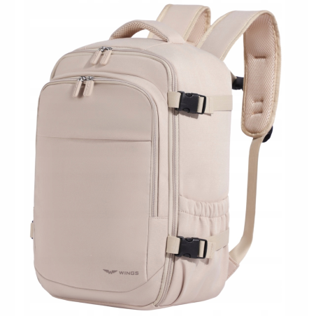 Plecak kabinowy WINGS bagaż podręczny 40x25x20 Ryanair Wizz Air 20L KHAKI