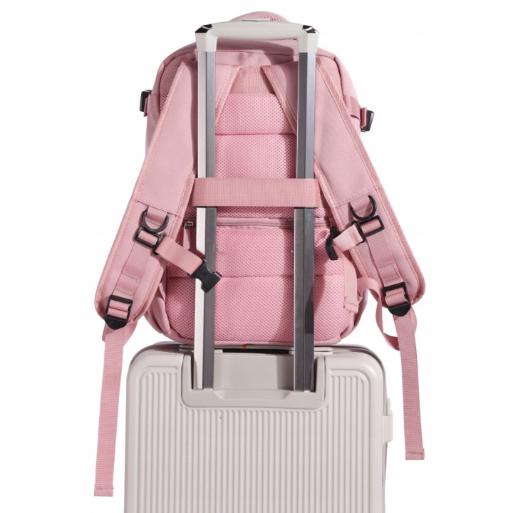 Plecak kabinowy WINGS bagaż podręczny 40x25x20 Ryanair Wizz Air 20L PINK